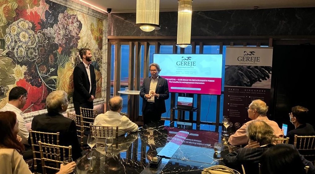 GEREJE Corporate Finance business talk at 1880 Singapore
