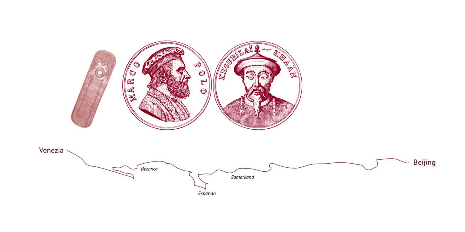 Illustration of the GEREGE, Marco Polo's passport